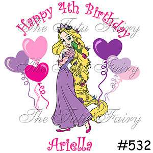 Rapunzel tangled Birthday Girl Personalized shirt name age 1st 2nd 3rd 