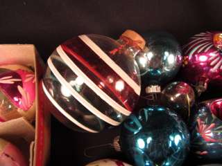 BIG LOT Shiny Brite Vintage 40s 50s Christmas Ornaments Glass  