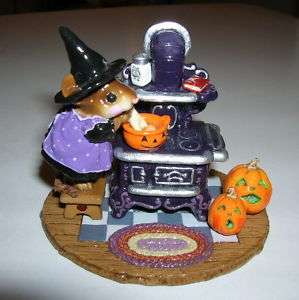 MINT Wee Forest Folk Mouse HALLOWEEN OLD BLACK STOVE  