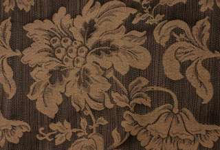 13y Sophisticated Black Gold Jacobean Upholstery Fabric  