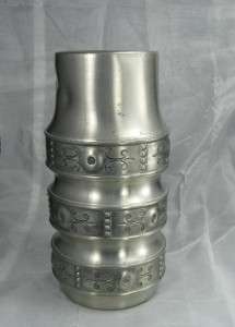 Badly Damaged Neo Classical Art Pewter Vase by Hagness of Norway 