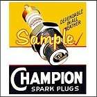 Champion Spark Plugs Gas Gasoline Oil 3x3 Sticker Decals Vinyl Signs 