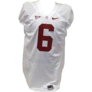  Pat Bryant #6 Alabama Game Issued White Football Jersey 