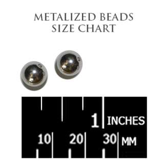 SILVER METALIZED BRIGHT METALLIC JEWELRY BEAD SPACER #2  