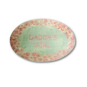  Green Daddys Girl Oval Plaque