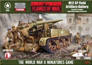 FLAMES OF WAR  USA   M12 SP Artillery Battery NEW  