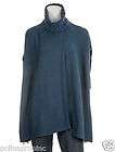   von Furstenberg Ahiga Dark Teal sweater poncho cape top P / S $345