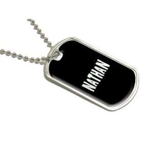  Nathan   Name Military Dog Tag Luggage Keychain 