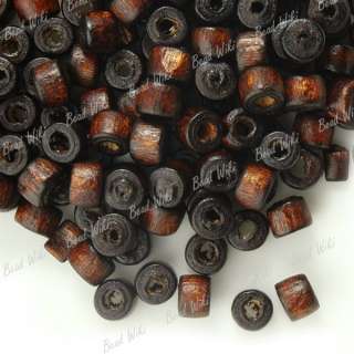  Loose Donut Wooden Wood Bead Wholesale Lots Choose Color 3x4mm Free 