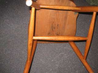 Richardson Brothers Solid Oak Bowback Windsor Set of 4 Chairs  