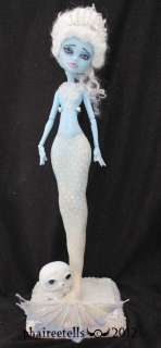 OOAK repaint/custom Monster High ABBEY mermaid fairy tale 