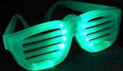 Flashing Rockstar Shutter Shade Light Up LED SunGlasses   Flashing Fun 