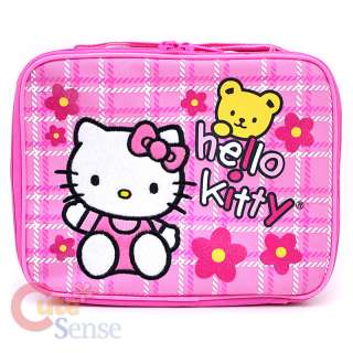   Kitty Large School Roller Backpack Lunch Bag Pink Teddy Bear 5