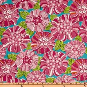   Pushers Large Flowers Pink Fabric By The Yard Arts, Crafts & Sewing