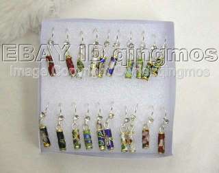 Wholesale 10 Pairs Cloisonne Silver S925 earrings  