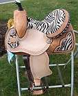 12 L Oil & Natural Zebra Show saddle