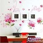 removabe 3d hd flower color and butterfly bed room wall