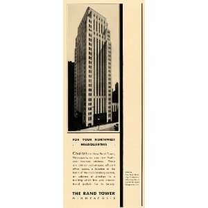  1930 Ad Rand Tower Holding Minneapolis Skyscraper 