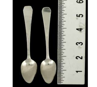   set 12 American Coin Silver Coffin End Spoon Early 19th Century  