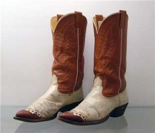   LEATHER WESTERN COWBOY COWGIRL LIZARD SKIN BOOTS WOMENS SIZE 8D  