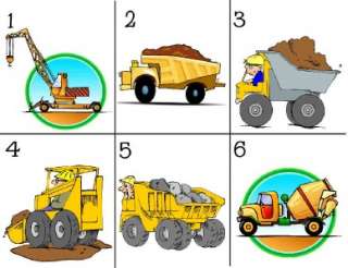 DUMP TRUCK CONSTRUCTION BIRTHDAY CANDY WRAPPER FAVORS  