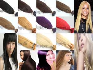 AAA★Remy★Real★Stick Tip HUMAN HAIR EXTENSIONS★11 Colors  