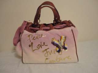   100000% Authentic Juicy Couture Pink Velour Daydreamer Handbag  