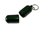 XL GREEN GEOCACHING CAPSULE KEY CHAIN WATER PROOF Bison
