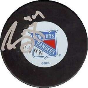  Blair Betts Autographed/Hand Signed Hockey Puck (New York 