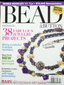 FEBRUARY 2005 BEAD & BUTTON Magazine LOOMWORK BRACELET Tassle CLAY 