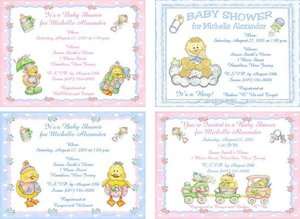 10 Cute Baby Duck Designs Personalized Baby Shower Invitations w 