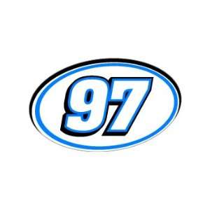  97 Number Jersey Nascar Racing   Blue   Window Bumper 