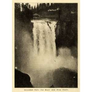  1907 Print Snoqualmie Falls Washington Waterfall Scenic 