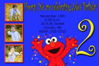 Custom Sesame Street & Elmo Birthday Invitations cards  