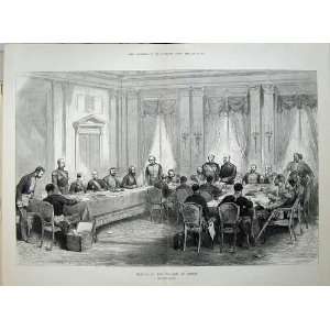  1878 Men Table Meeting Congress Berlin Germany Print