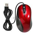 Red Black Notebook PC Laptop 3D Optical USB Mouse