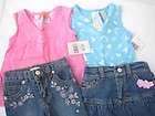 NWT GUESS BABY 4 Pc Lot Girls Sz 12 months ~ 2 Shirts + 1 Jean + 1 