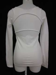 ARMANI EXCHANGE White Long Sleeve Stretch T Shirt Top S  
