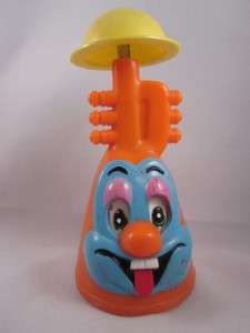   1969 MARX wind up TRUMPET Silly face hat horn MARXIE Toy  