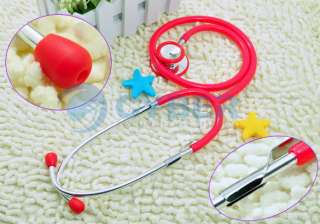 Red Double Dual Head Stethoscope SENSITIVE Clinical  