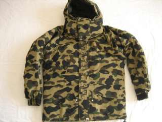   are bidding on Authentic A Bathing Ape Down camo Jumper in size L