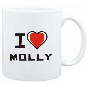  Mug White I love Molly  Female Names