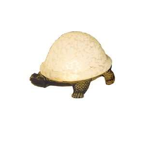  4H Turtle Art Glass Accent Lamp