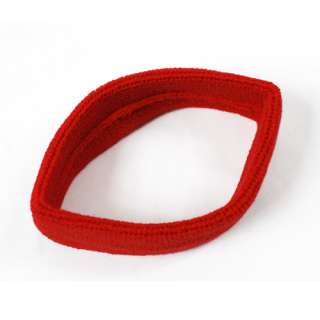 Basketball Tennis Sport Cotton Headband Sweatband Red  