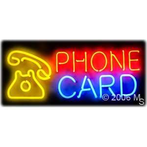 Neon Sign   Phone Card   Large 13 x 32  Grocery 