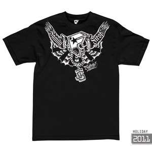   STARS AND STRAPS TWITCH PRAYER MENS TEE COLOR BLACK/WHITE  