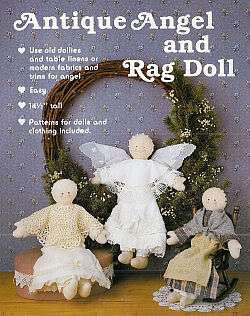 ANTIQUE ANGEL& RAG DOLL Christmas Stuffed Pattern WOW  