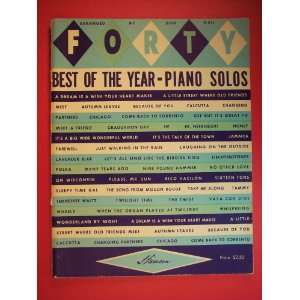  Forty Best Of The Year Piano Solos Bob Kail Books