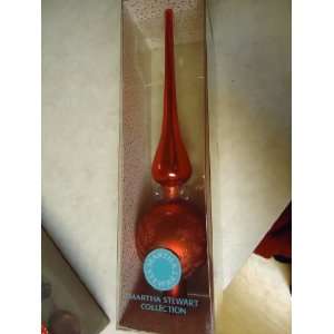  Martha Stewart Collection Red Glass Christmas Tree Topper 
