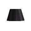 NEW 12 in. Wide Square Lamp Shade, Black, Faux Silk Fabric, Laura 